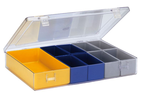 LA-KA-PE Sortimentskasten 4.08, Inhalt: 1 Stück 198x99x40 / 8 Stück 99x49x40, VE: 10 Stück, 12070 01 10