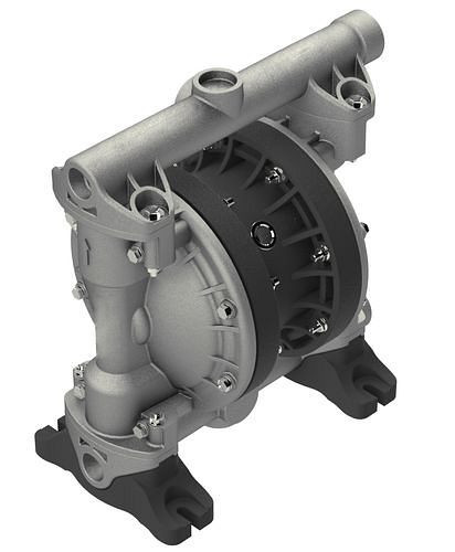 DENIOS Druckluft-Doppelmembranpumpe, ATEX, 1'', aus Aluminium / EPDM-PP, 287103