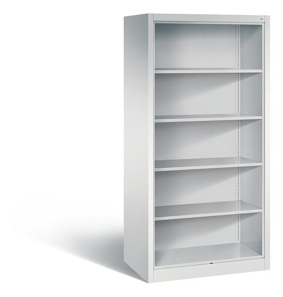 C+P Stahlregal mit Rückwand Acurado, H1950xB930xT600mm, Farbe: Lichtgrau, 5 OH, 9190-000 S10002