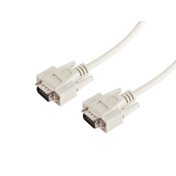 S-Conn VGA-Monitorkabel, 2 x 15-pol HDD-Stecker, mit vergossenen Gehäusen, 5,0m, 78050-5