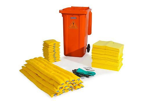 DENSORB Notfall-Set im Rollcontainer B 24, rot, Ausführung Spezial, 270387