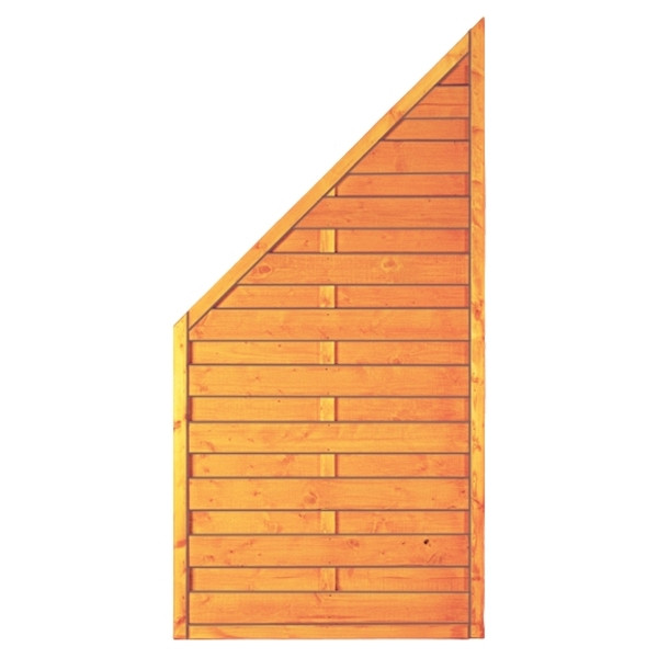 T&J SUNLINE-Serie ECKE, 90 x 180 / 90 cm, Rahmen 45 x 45 mm, pinienfarbig lasiert, 34103