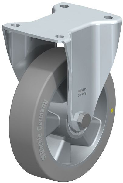 Blickle BH-ALTH 180K-AS Stahlblech-Bockrolle, Schwerlast-Ausführung, mit Anschraubplatte, Blickle Extrathane®, Grau, 852498