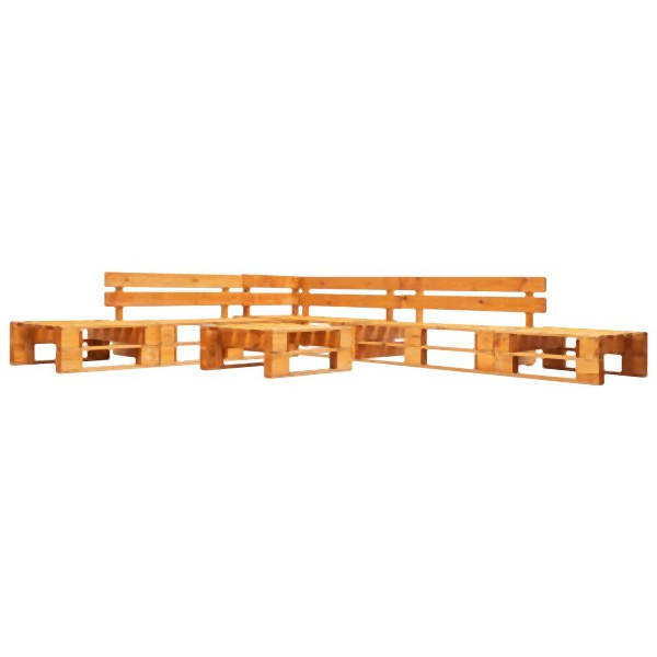 vidaXL 6-tlg. Garten-Lounge-Set aus Paletten Holz Honigbraun, 277461