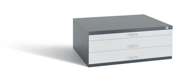 C+P Schubladenschrank Serie 7100_7200, H420xB1100xT765 mm, Anthrazit/Grau, 7100-100 S10155