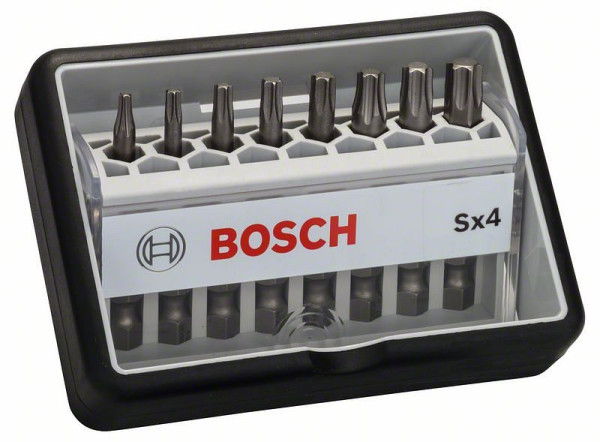 Bosch Schrauberbit-Set Robust Line Sx Extra-Hart, 8-teilig, 49 mm, Torx, VE: 5 Stück, 2607002559