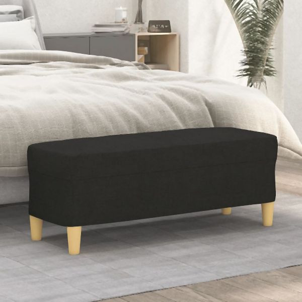 vidaXL Sitzbank Schwarz 100x35x41 cm Abmessung Stoff, 349379