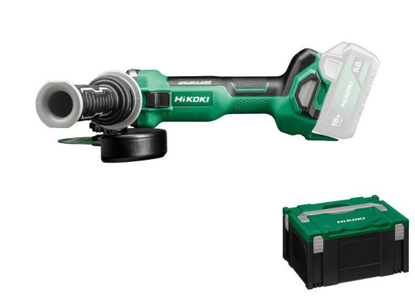 HiKOKI 18 V Akku Winkelschleifer (Brushless) Schiebe Schalter, ohne Akku, ohne Ladegerät, G1813DA (Basic) (HSC III), G1813DAW2Z