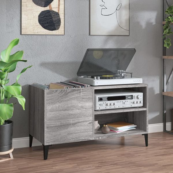 vidaXL Plattenschrank Grau Sonoma 84,5x38x48 cm Holzwerkstoff, 831955