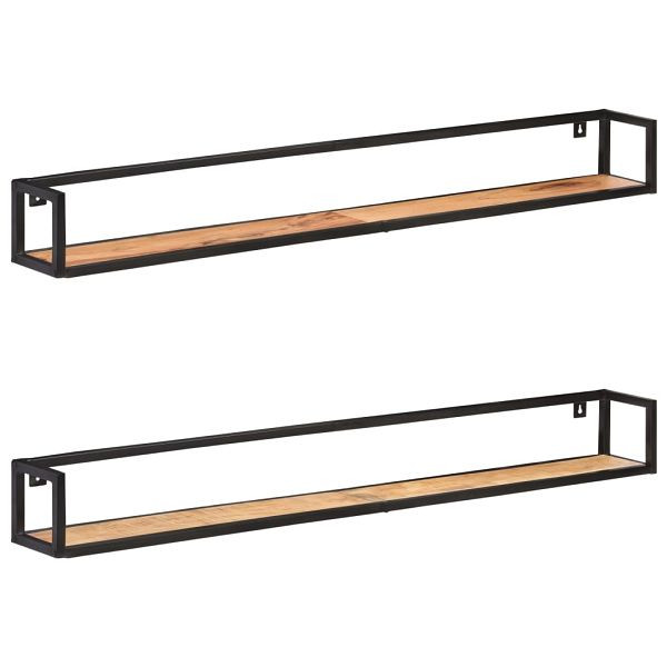 vidaXL Wandregale 2 Stück 160 cm Massivholz Akazie, 320678