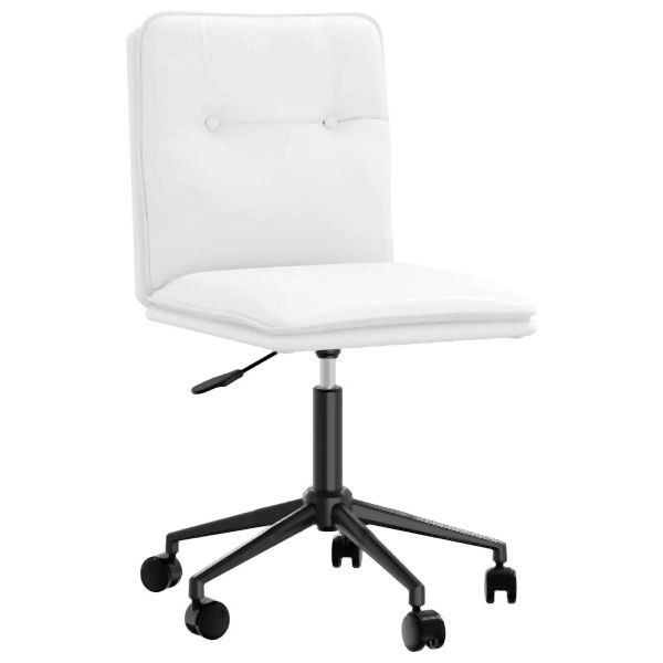 vidaXL Esszimmerstuhl Weiß Kunstleder, 4101325, 8721158634818