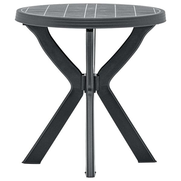 vidaXL Bistrotisch Anthrazit Ø70 cm Kunststoff, 48798