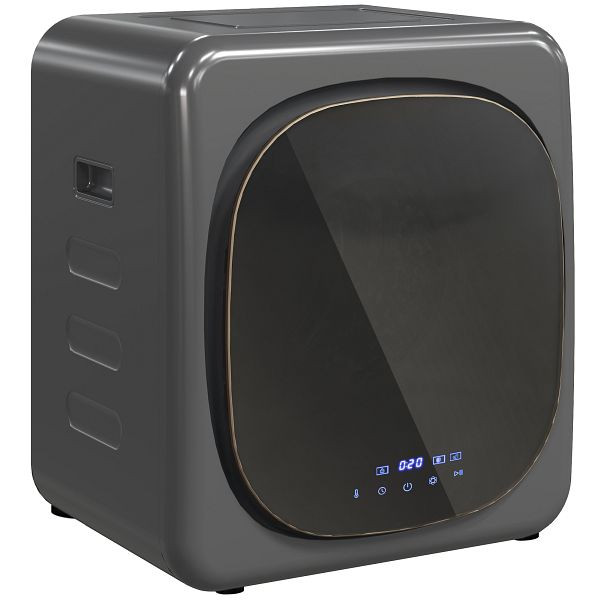 HOMCOM Wäschetrockner mit UV-Desinfektion, kompakte Bauweise, 4 kg Kapazität, Edelstahl, Grau, B61-011V90GY