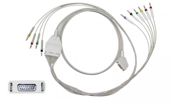 Golmed 10-adriges EKG-Komplettkabel mit Bananenstecker, zu Fukuda D. & Siemens, G200/10