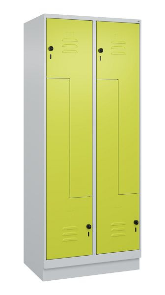 C+P Z-Spind Classic PLUS, C Z-Spind, Classic PLUS, Sockel, 4 Abteile, 1950x800x500mm, 7035/0024, Drehriegel, 080023-224 S10010