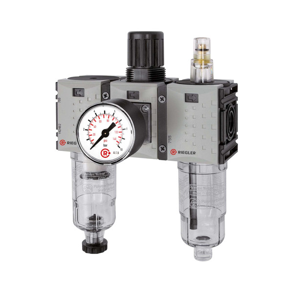 Riegler WE 3-teilig »FUTURA-mini«, PC-Behälter, Standardmanometer, G 1/4, 0,1-4, HA, 142481