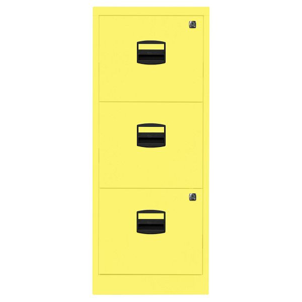 Bisley Home Hängeregistraturschrank PFA, 3 HR-Schubladen, 641 zinkgelb, PFA3F641