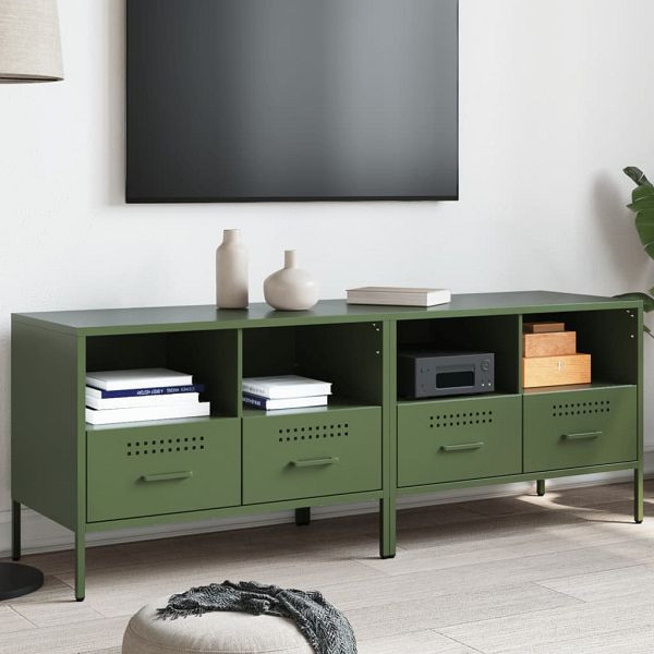 vidaXL TV-Schränke 2 Stück Olivgrün 68x39x50,5 cm Kaltgewalzter Stahl, 843051