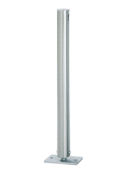 autasi Edelstahlpoller Flachkopf umlegbar, vorgerichtet für bauseitigen PHZ, E-PZ flach