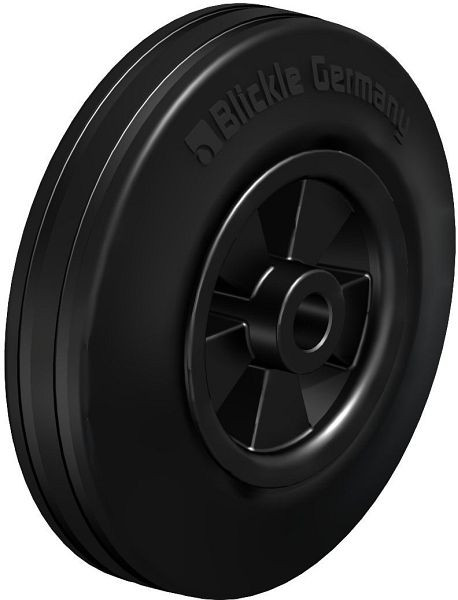 Blickle VPP 125/12G Rad aus Vollgummi, Schwarz, 323584