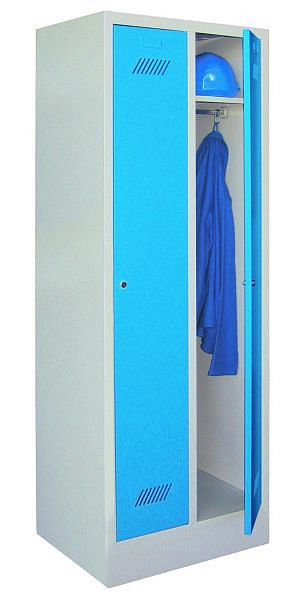 Pavoy Kleiderschrank mit Sockel 1850/500/600, 2 Abteile, Zylinderschloss, 60201-213-431-735