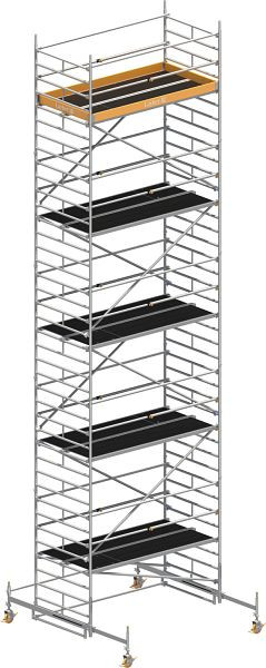Layher Gerüst Uni Breit P2 mit Uni Telegeländer, Max. Plattformhöhe: 9,38 m, 1412109