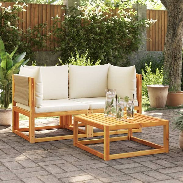 vidaXL Garten-Ecksofas mit Kissen 2 Stück Massivholz Akazie, 3278853
