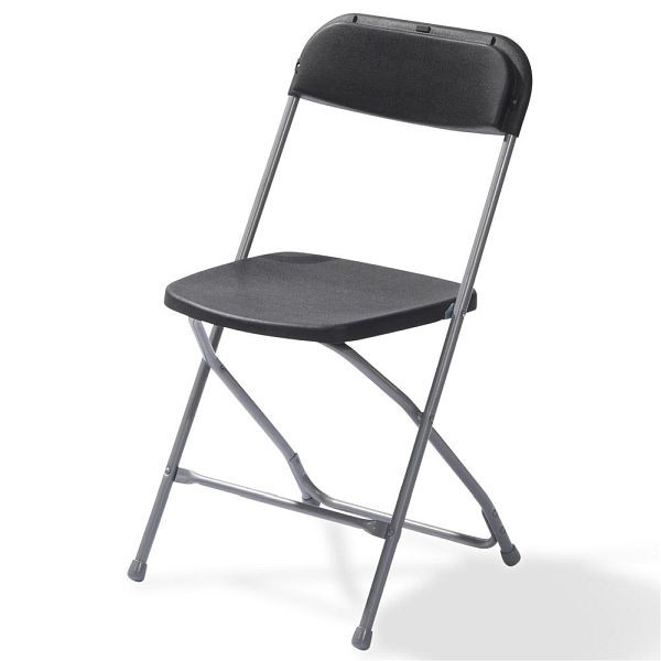 Deskin Klapp-/Stapelstuhl NAVA DV, Farbe schwarz, Gestellfarbe alusilber, 359224