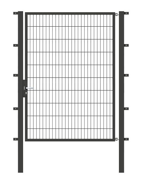 Alberts Einzeltor Flexo Typ 6/5/6, Stahl, feuerverzinkt anthrazit kunststoffbeschichtet RAL 7016, 1500 x 2000 mm, 647568