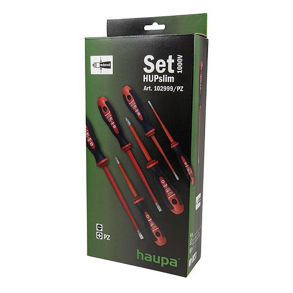 Haupa VDE-Schraubendrehersatz Slim PZ, 102999/PZ, 4011923606282