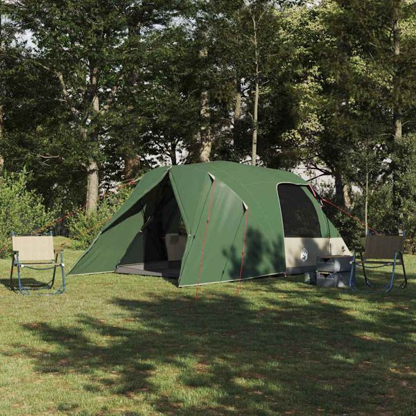 vidaXL Kuppelzelt mit abnehmbarem Regenverdeck Grün 455 x 252 x 178 cm, 42001020