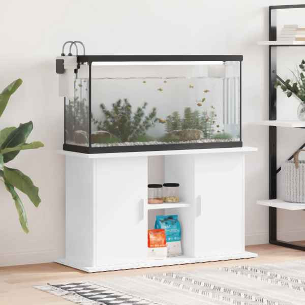 vidaXL Aquariumständer Weiß 101x41x58 cm Holzwerkstoff, 833607