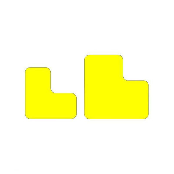 Stein HGS Antirutsch-Lagerplatzkennzeichnung -WT-5610- L-Stücke, 50 x 100 mm / gelb, VE: 25 Stück, 39252