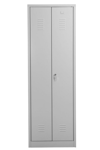 Gürkan Putzmittelschrank, 50 x 60 x 180 cm, Lichtgrau, EU Zylinderschloss, links 4 Fächer, CLC/HD.1860, 104431
