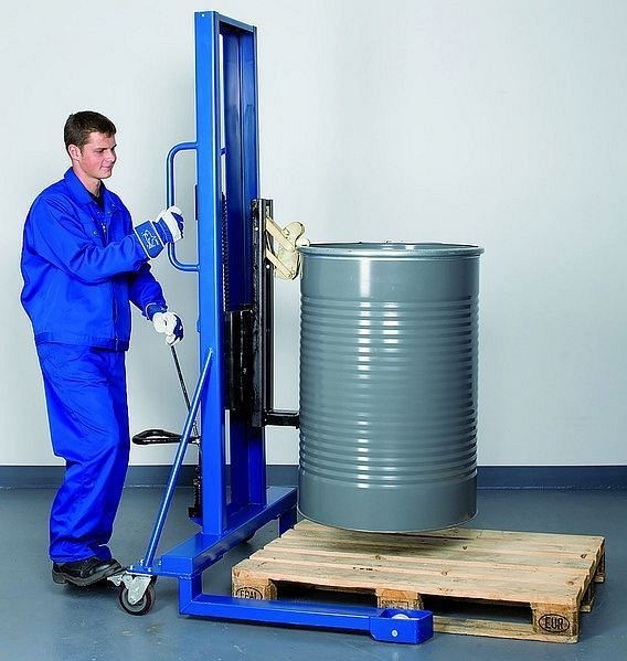 asecos Fasslifter, mit Fußpumpe (hydraulisch), mit breitem Fahrwerk, 23271
