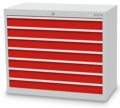 Bedrunka+Hirth Schubladenschrank, Tiefe 500 mm, R 36-16, Schubladenanzahl: 7, Maße in mm (BxTxH): 980 x 500 x 819, Tragkraft 75 kg, 98.700-75