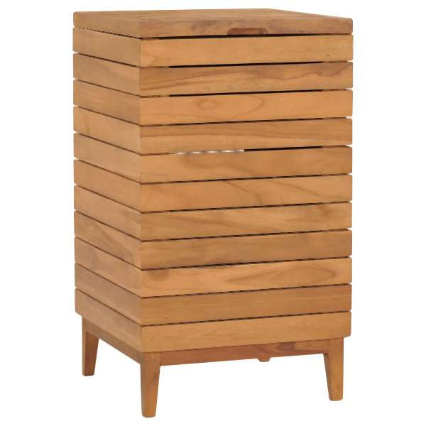 vidaXL Wäschekorb 40×40×70 cm Teak Massivholz, 289076, 8719883995960