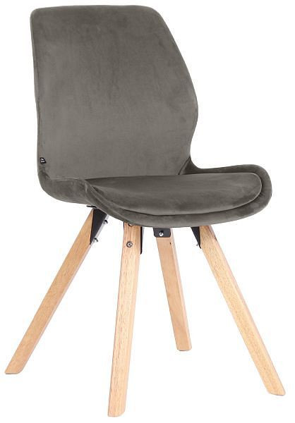 CLP Esszimmerstuhl Luna Samt, grau, 319476, 4251756466121