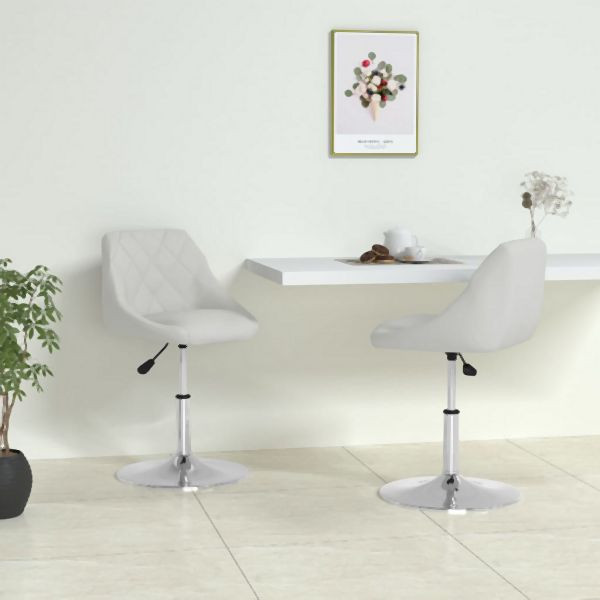 vidaXL Esszimmerstühle 2 Stk. Weiß Kunstleder, elegant, 335159
