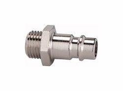 Riegler Nippel für Kupplungen NW 7,2 - NW 7,8, Messing vernickelt, Außengewinde, 107306