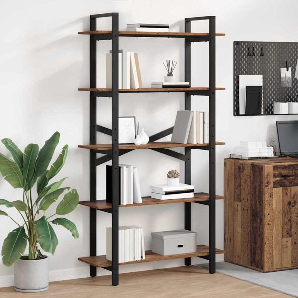 vidaXL Bücherregal Altholz 100 x 33,5 x 178 cm Holzwerkstoff, 883938