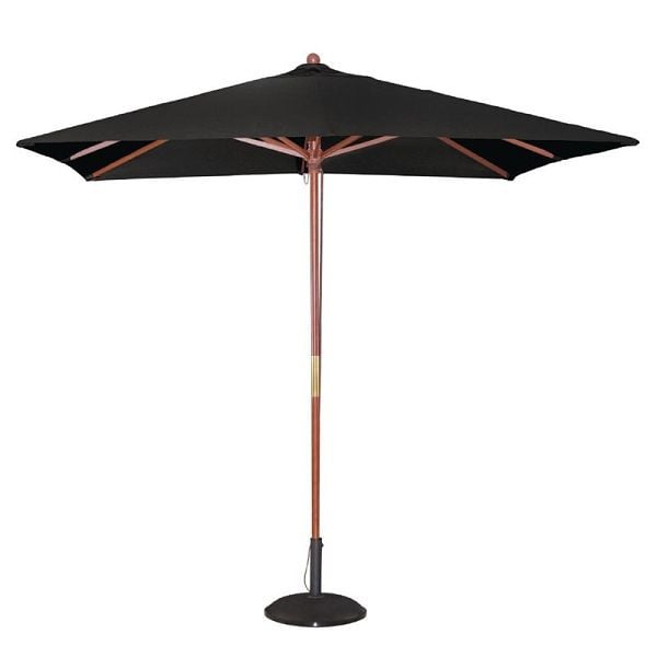 Bolero viereckiger Sonnenschirm schwarz 2,5m, Flaschenzugsystem, GH990