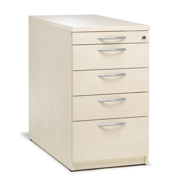 Deskin Standcontainer MULTI M, Ahorndekor, B 435 x H 720 x T 800 mm, 4 Schübe, 290691