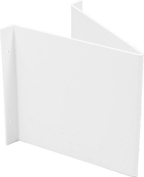 Moedel Winkelschild blanko zur Wandmontage, Kunststoff, 148x148 mm, 77187