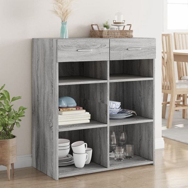 vidaXL Sideboard Grau Sonoma 80x42,5x93 cm Holzwerkstoff, 3281481