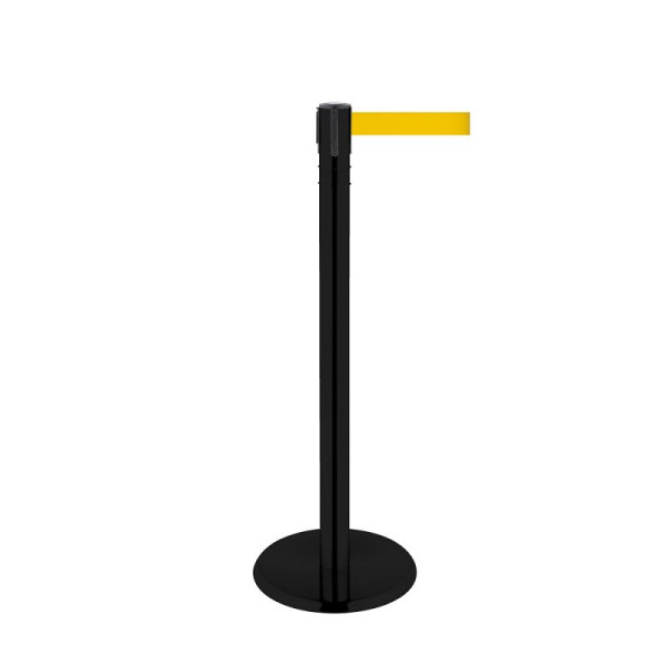 Stein HGS Personenleitsystem -P-Line 360-, Metall, schwarz beschichtet, gelb, mit Gurtendstück (Standard), Gurtlänge: 4 m, 40014-1202