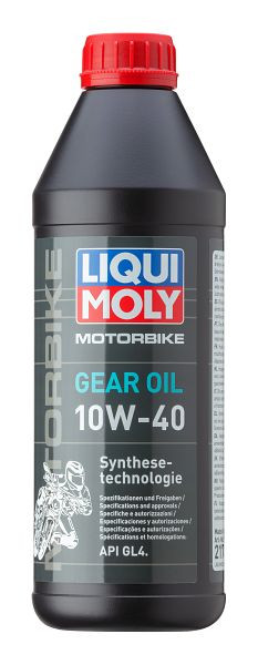 LIQUI MOLY Getriebeöl Motorbike Gear Oil 10W-40, Dose Kunststoff, VE: 1 Liter, 21753