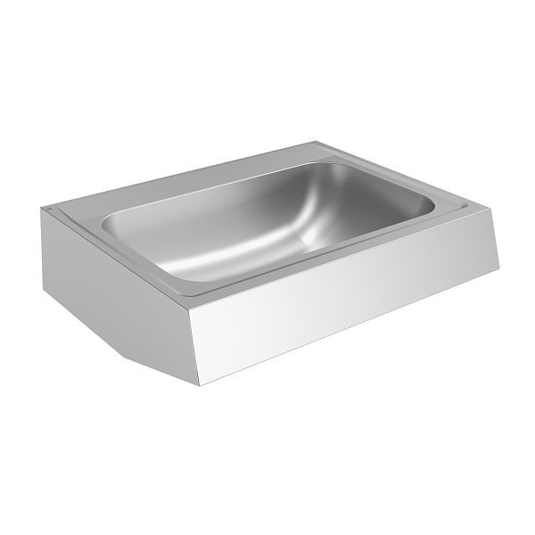 KWC Einzelwaschtisch, ANIMA, Edelstahl, 700x170x514 mm, Wandmontage, Armaturenbank, ohne Armaturenbohrung, Siebventil G 1 1/2 B, 3600005551