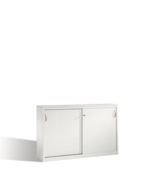 C+P Sideboard mit Schiebetüren Acurado, H1000xB1600xT400mm, Farbe: Lichtgrau, Bügelgriff, 2146-00 S10057