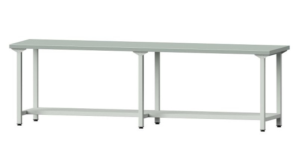 ANKE Werkbänke Arbeitstisch, Modell 91, 2800 x 700 x 840 mm, RAL 7035, ZBP 40 mm, 400.460